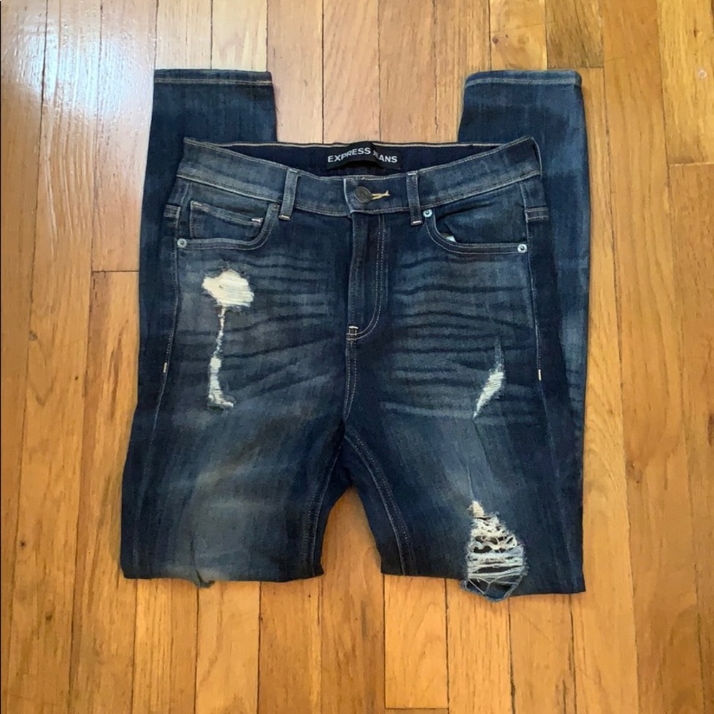 Express high rise legging distress jeans size 6s
